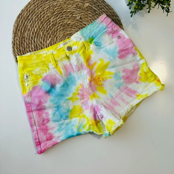 Judy Blue High Waist Tie Dye Swirl Cut Off Shorts Size Small - Picture 2 of 11